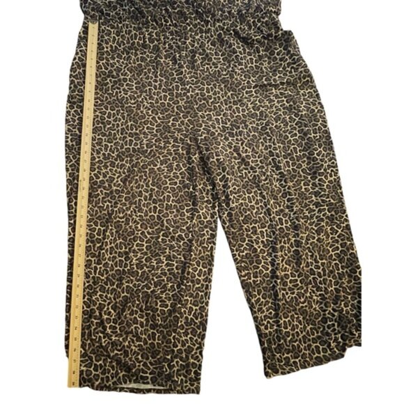 Plus Size Leopard Jumpsuit Cheetah Print Lounge One Piece Jump Suit Romper - Picture 12 of 14
